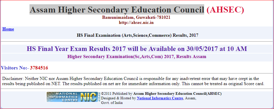 Hs result 2020 date assam