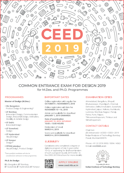 CEED 2019 Admission Notification