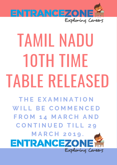 Tamil nadu 10th time table released