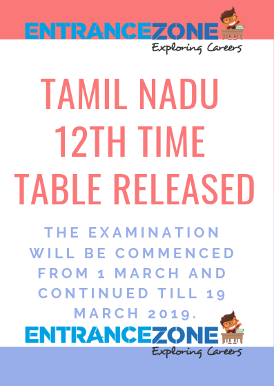 Tamil Nadu 12th time table released