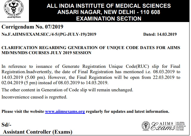 Important notice regarding Registration