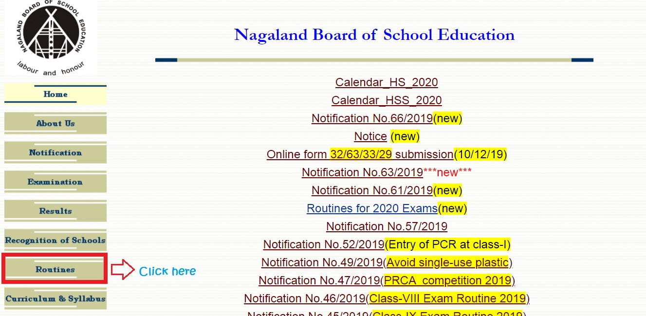Nagaland Board HSLC Datesheet 2020