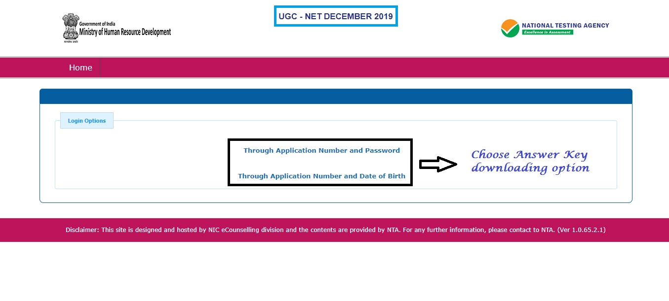 UGC NET 2019 Answer key