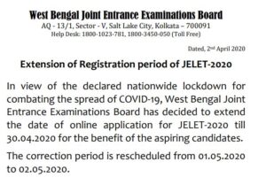 WBJEE JELET Public Notice