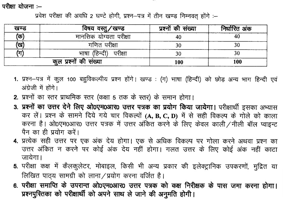 Eklavya Adarsh Awasiya Vidyalayas Exam Pattern