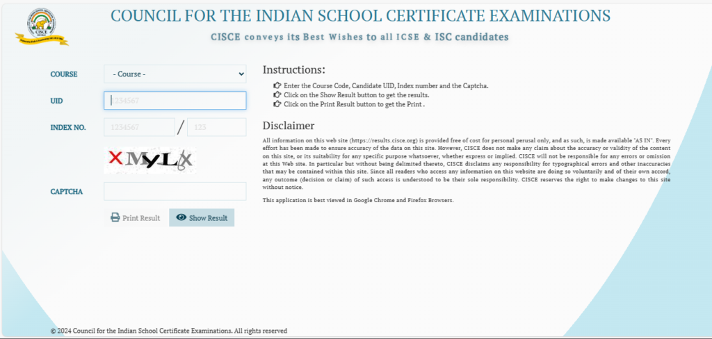 ISC 12th Result 2024