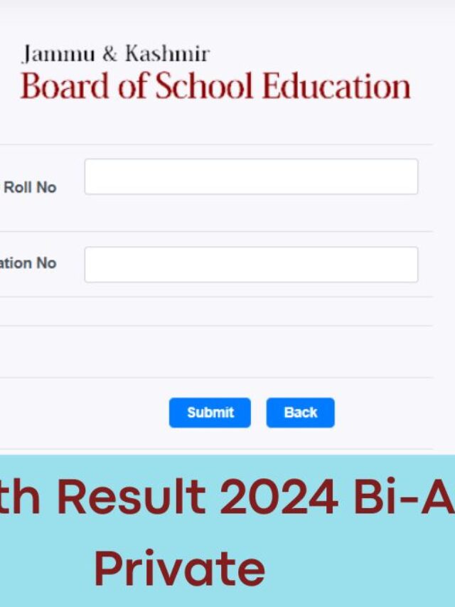 JKBOSE 10th Result 2024 bi Annual, Private