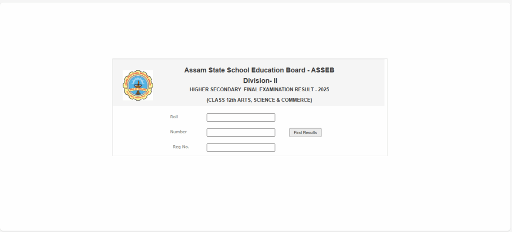 Assam HS 12th Result 2025