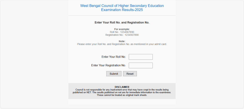 West Bengal HS Result 2025