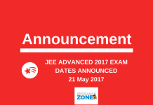 JEE Advanced 2018 Exam Dates Announced: 20 May 2018 JEE ADVANCED 2017 EXAM DATES ANNOUNCED