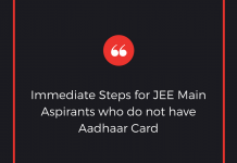National Testing Agency (NTA) declared that Aadhaar is Not Mandatory Immediate Steps for JEE Main Aspirants who do not have Aadhaar Card