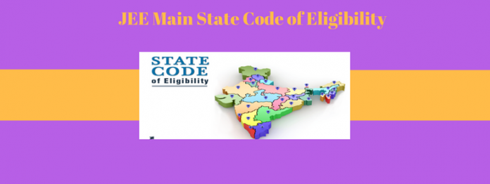 JEE Main State Code of Eligibility