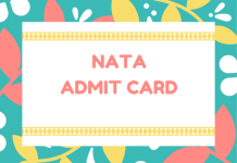 NATA Admit Card 2021: Download Hall Ticket NATA Admit Card