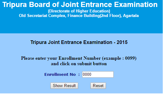 Results TBJEE 2017 counselling