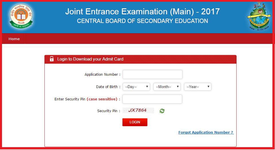 jee admit card