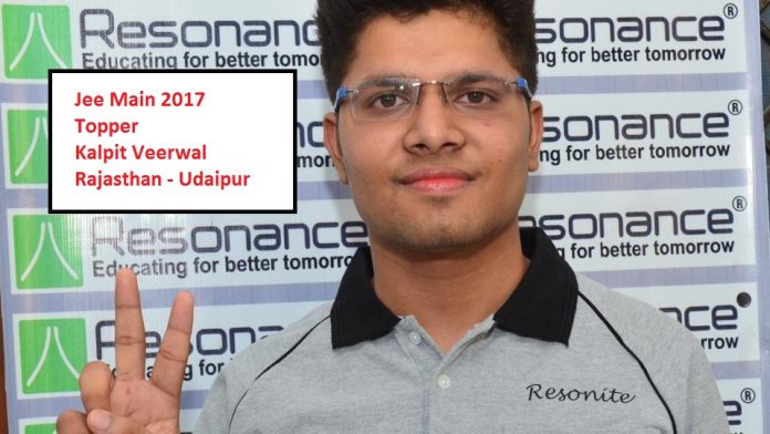 JEE Main 2017 Topper Kalpit Veerwal