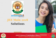JEE Main 2018 Solutions: Paper 1 (B.Tech.) and Paper 2 (B.Arch) JEE Main 2018 Solutions