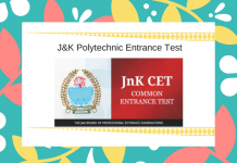 J&K Polytechnic Entrance Test 2021: Application Form J&K Polytechnic Entrance Test