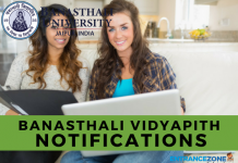 Banasthali Vidyapith 2021 Notification(Announced): Application Form (Started) Banasthali Vidyapith 2020 Notification