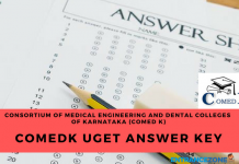 COMEDK UGET 2020 Answer Key: Question & Solutions COMEDK UGET 2018 Answer Key