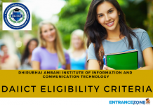 DAIICT 2021 Eligibility Criteria: Dhirubhai Ambani Institute Admission Criteria DAIICT 2018 Eligibility Criteria