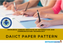 DAIICT 2020 Paper Pattern: Dhirubhai Ambani Institute Exam pattern DAIICT 2018 Paper Pattern