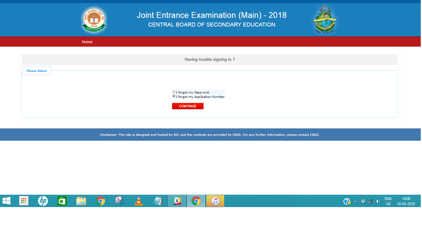 Forgot JEE Main Application Number