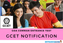 GCET 2020 Notification: GOA Common Entrance Test Official Notification GCET 2018 Notification