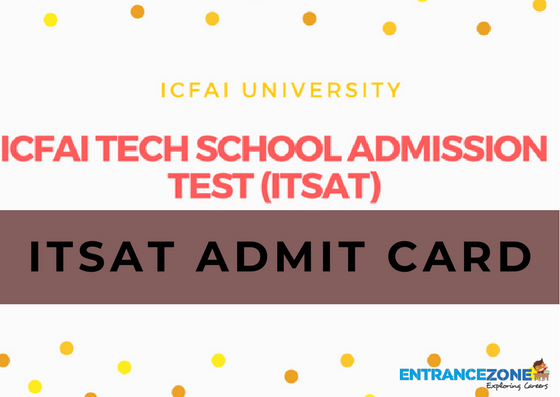 ITSAT 2020 Admit Card