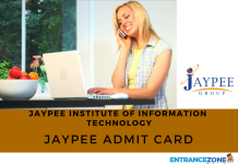 JAYPEE 2020 Admit Card: JAYPEE University Hall Ticket JAYPEE 2018 Admit Card
