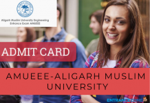 AMUEEE 2021 Admit Card: Aligarh University Hall Ticket Download AMUEEE 2020 Admit Card