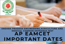 AP EAMCET 2021 Important Dates: Andhra Pradesh B.Tech Admission AP EAMCET 2020 Important Dates