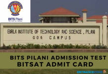 BITSAT 2021 Admit Card: Download BITS Pilani Hall Ticket BITSAT 2019 Admit Card
