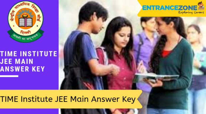 TIME Institute Joint Entrance Exam Answer Keys 2019