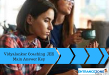 Vidyalankar Coaching JEE Main Answer Key 2020: Solutions Vidyalankar Coaching JEE Main Answer Key 2018