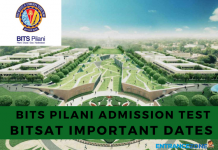 BITSAT 2021 Important Dates: Application Form BITSAT 2019 Important Dates
