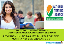 Revision in JoSAA 2021 by MHRD for JEE Main and JEE Advanced JoSAA 2018