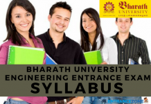 BEEE 2021 Syllabus: Bharat University Entrance Exam Syllabus BEEE 2020 Syllabus