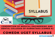 COMEDK UGET 2020 Syllabus: Karnataka UGET Subject wise syllabus COMEDK UGET 2018 Syllabus