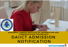 DAIICT 2021 Admission Notification(Released): Registration DAIICT 2018 Admission Notification
