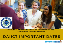 DAIICT 2021 Important Dates: Dhirubhai Ambani B.Tech Admission DAIICT 2018 Important Dates