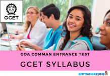 GCET 2020 Syllabus: Goa Common Entrance Test Syllabus PDF GCET 2018 Syllabus