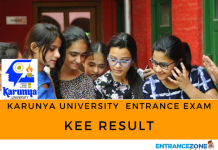 KEE 2020 Result: Karunya University Entrance Exam Result KEE Result