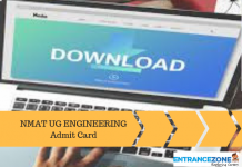 NMAT UG ENGINEERING 2020 Admit Card: Available Soon NMAT UG ENGINEERING 2019 Admit Card