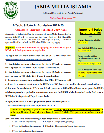 Jamia Millia Islamia 2019