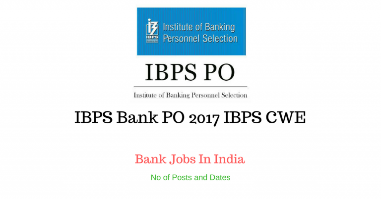 IBPS Bank PO 2017 IBPS CWE