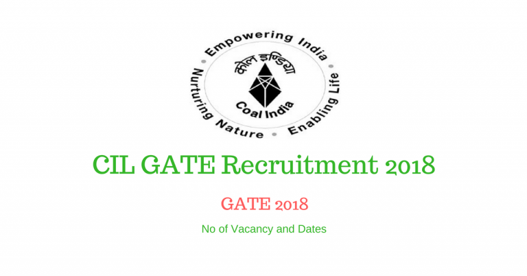 CIL GATE Recruitment 2018