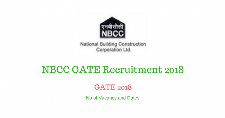 NBCC GATE Recruitment 2018
