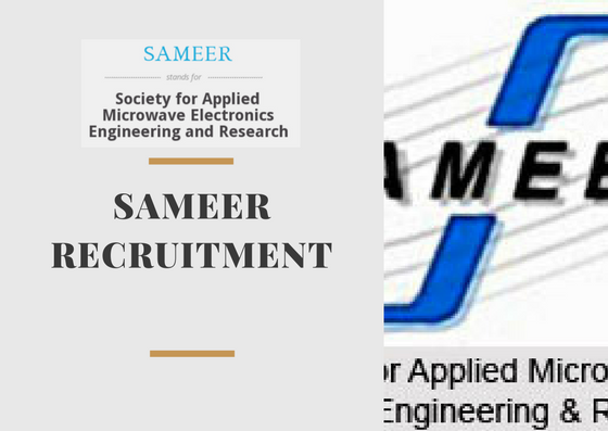 SAMEER RECRUITMENT 2017