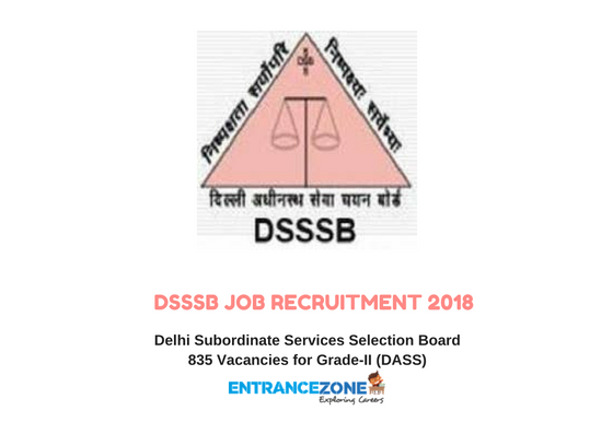 DSSSB Job Recruitment 2020: 835 Vacancies for Grade-II (DASS) and more